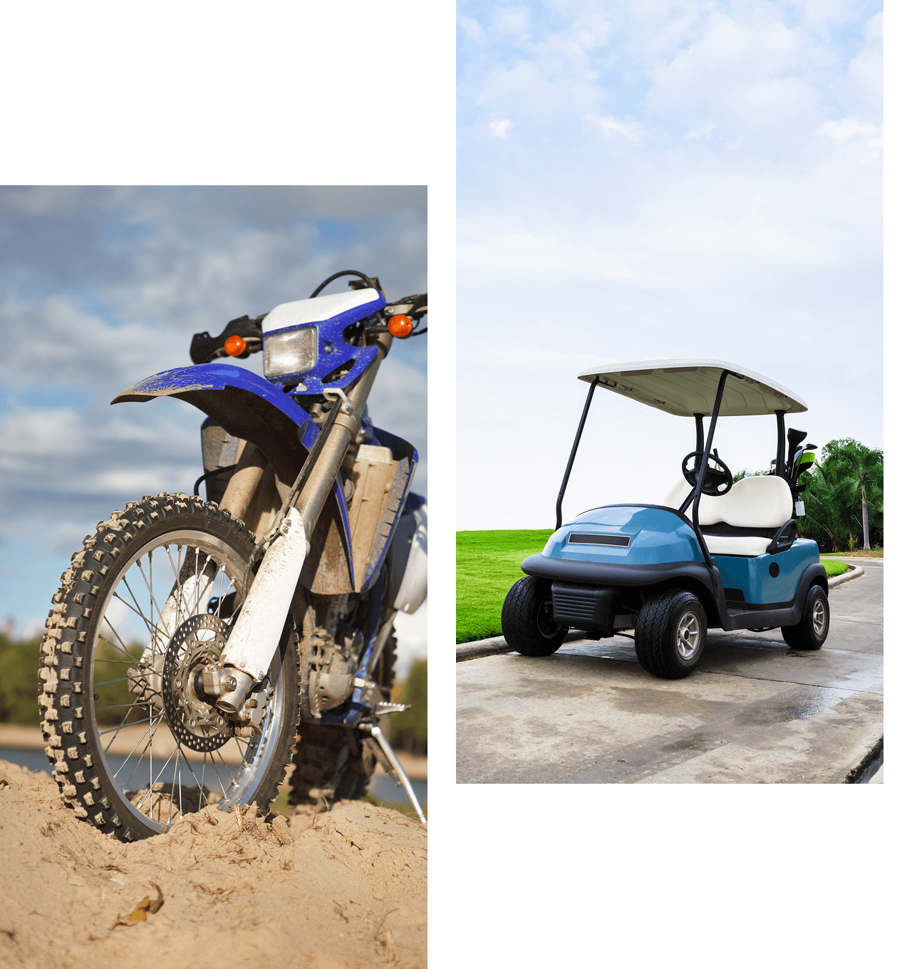 Off-road motorcycle on sandy terrain