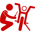 Motorcycle service dashboard icon